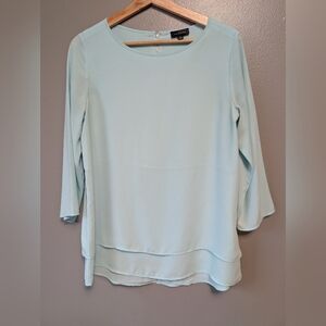 The Limited 3/4 Sleeve Mint Green Flowy Blouse Women's Size Small